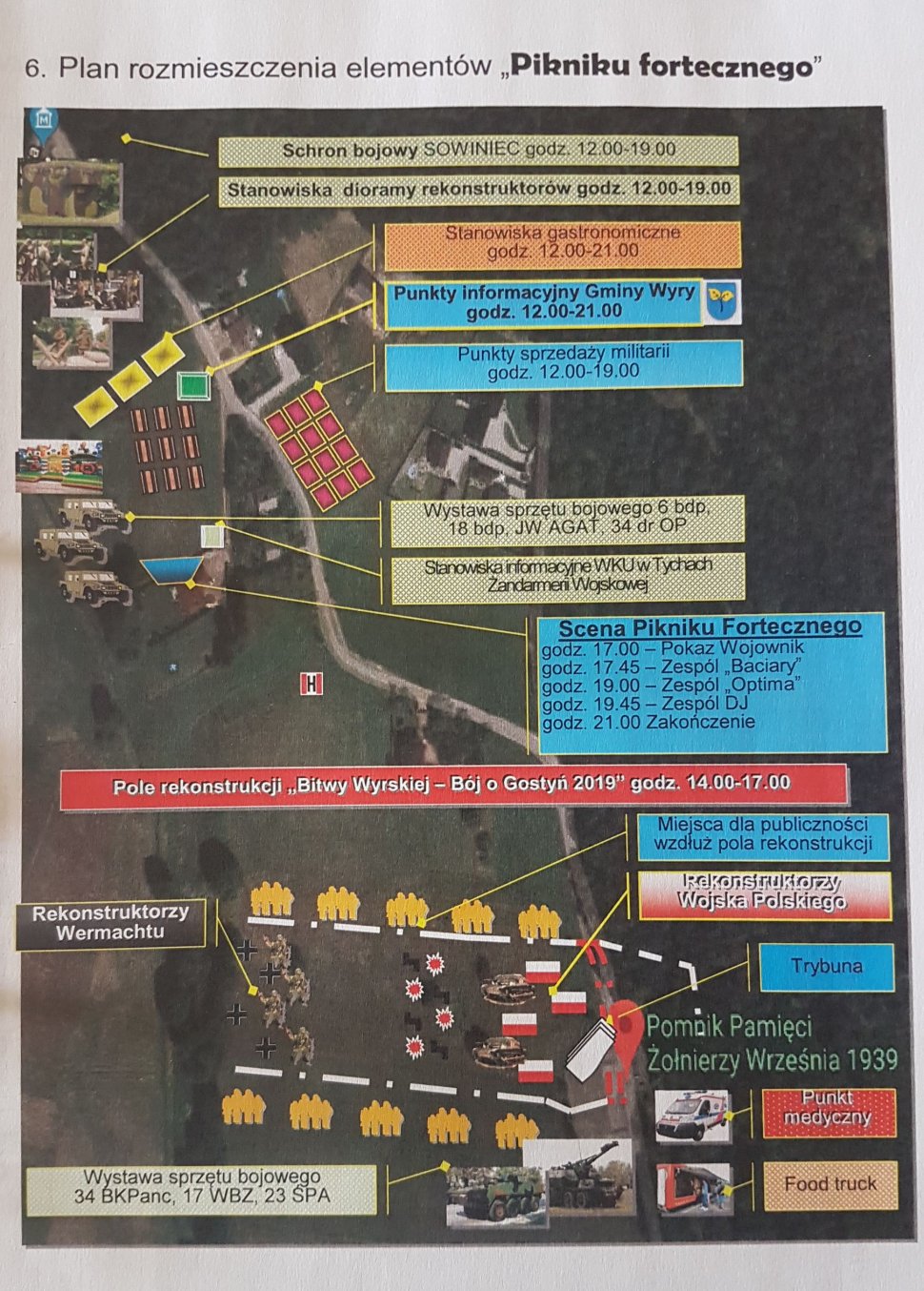 Plan rozmieszczenia elementów Pikniku Fortecznego