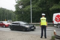 Policjant Ruchu Drogowego podczas działań &quot;Prędkość&quot; w dniu 21.08.2019 r.