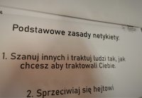 na zdjęciu fragment slajdu dotyczącego szacunku w Internecie