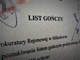 na zdjęciu widać fragment dokumentu, wydanego prze przez prokuraturę, na którym widnieje napis LIST GOŃCZY