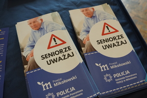 ulotki informacyjne: seniorze uważaj!