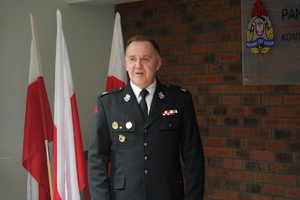prezes ochotniczych straży pożarnych Dariusz Gashi