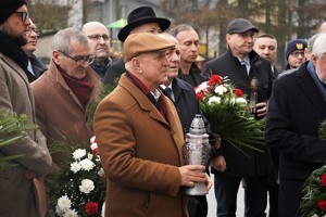 zastępca burmistrza Łazisk Górnych podczas przemowy