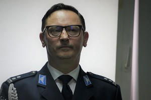 Komendant Powiatowy Policji w Mikołowie młodszy inspektor Dariusz Klimczak