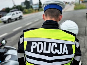 na zdjeciu widać policjanta