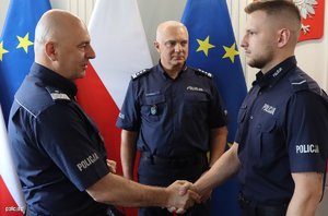 spotkanie w KGP z policjantami z Mikołowa